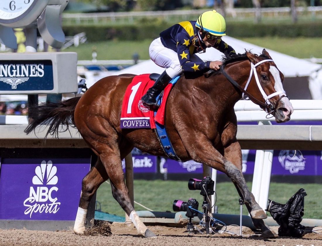 Covfefe winning at the Breeders' Cup